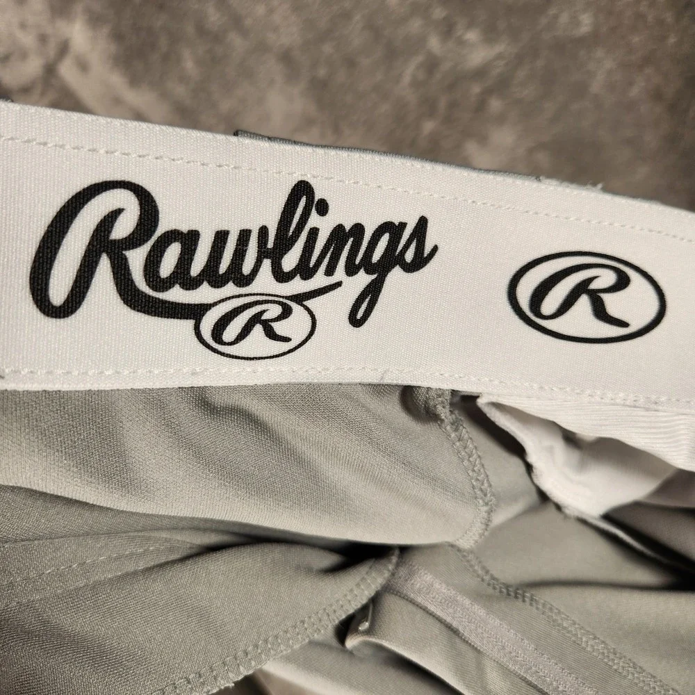 Rawlings Baseball Pants Mens Size M Grey Excellent Pro-Dri‎ ACABP31SR Reinforced